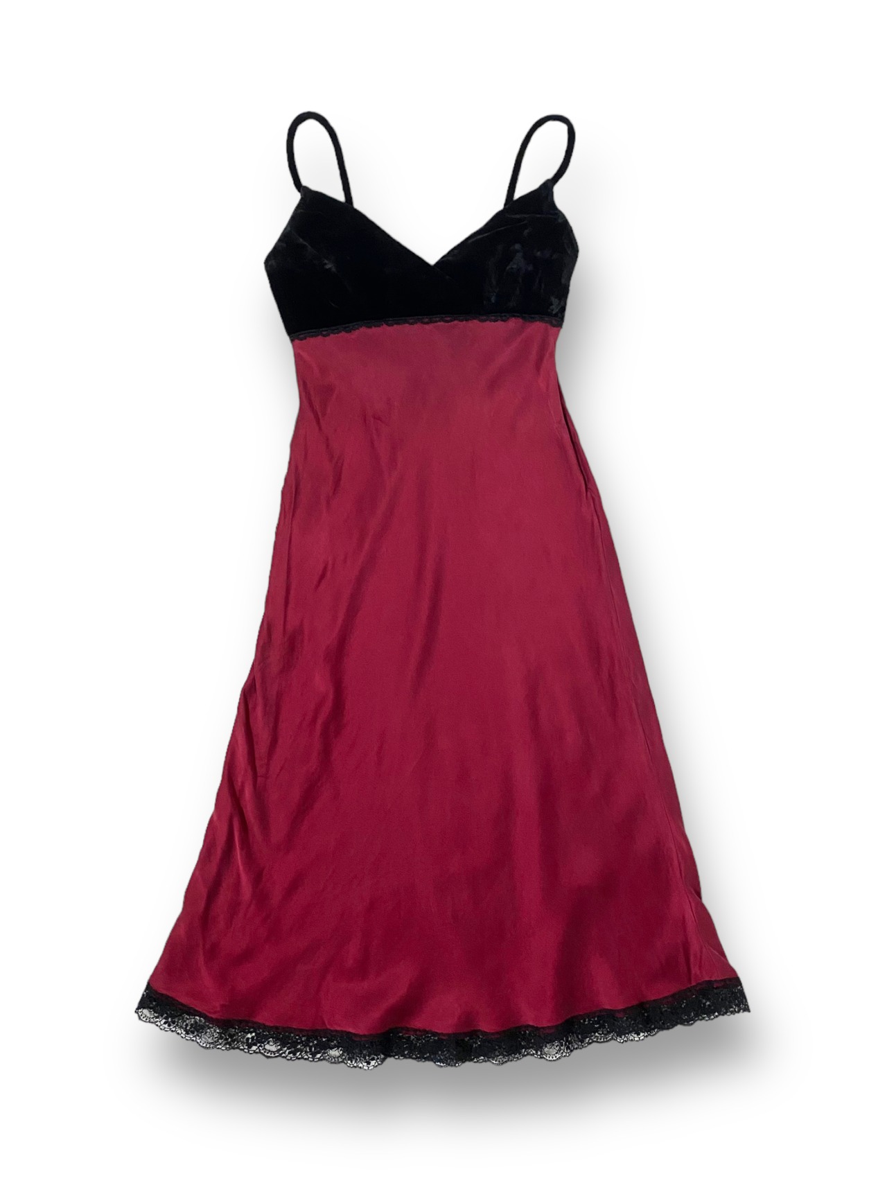Velours switching lingerie dress