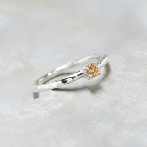 インペリアルトパーズ ラウンド3mm シルバープレーンリング 1.5mm幅 槌目 3号～21号｜WKC IMPERIAL TOPAZ RD3mm PLAIN RING 1.5 sv hammer｜FA-1017