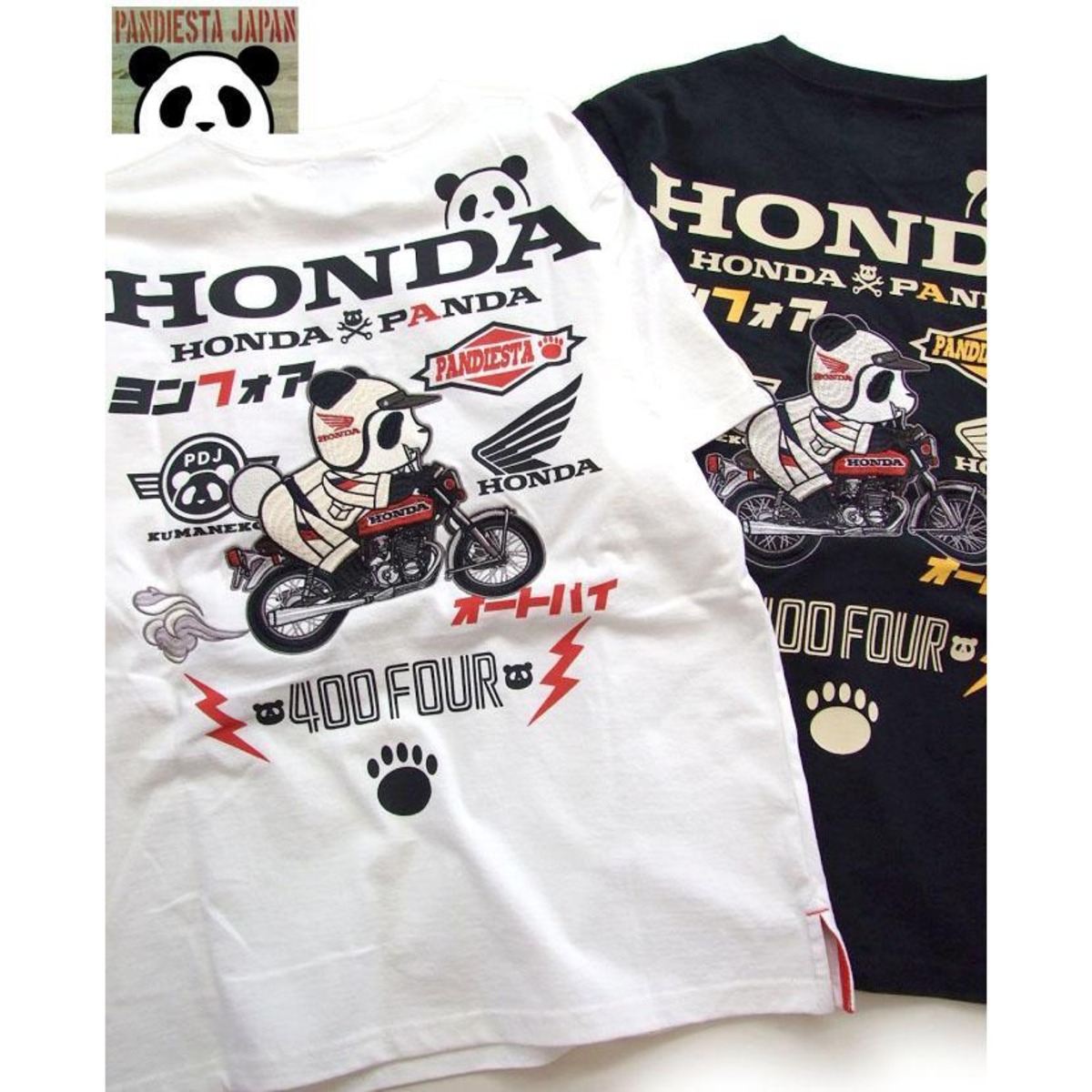 ホンダ×パンディエスタ 公式コラボ 半袖Tシャツ HONDA ヨンフォア 