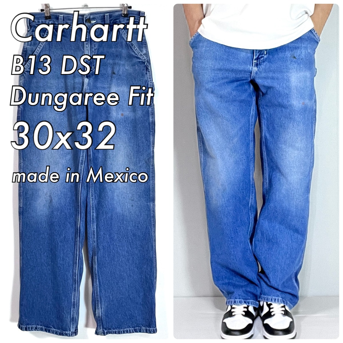 美色 Carhartt カーハート W30 L32 実寸W31 L31 ストーンウォッシュ 