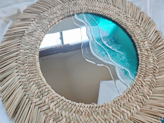 150.オーシャンレジンアート ウォールミラー