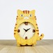 「チャトラ」木製置き掛け時計　