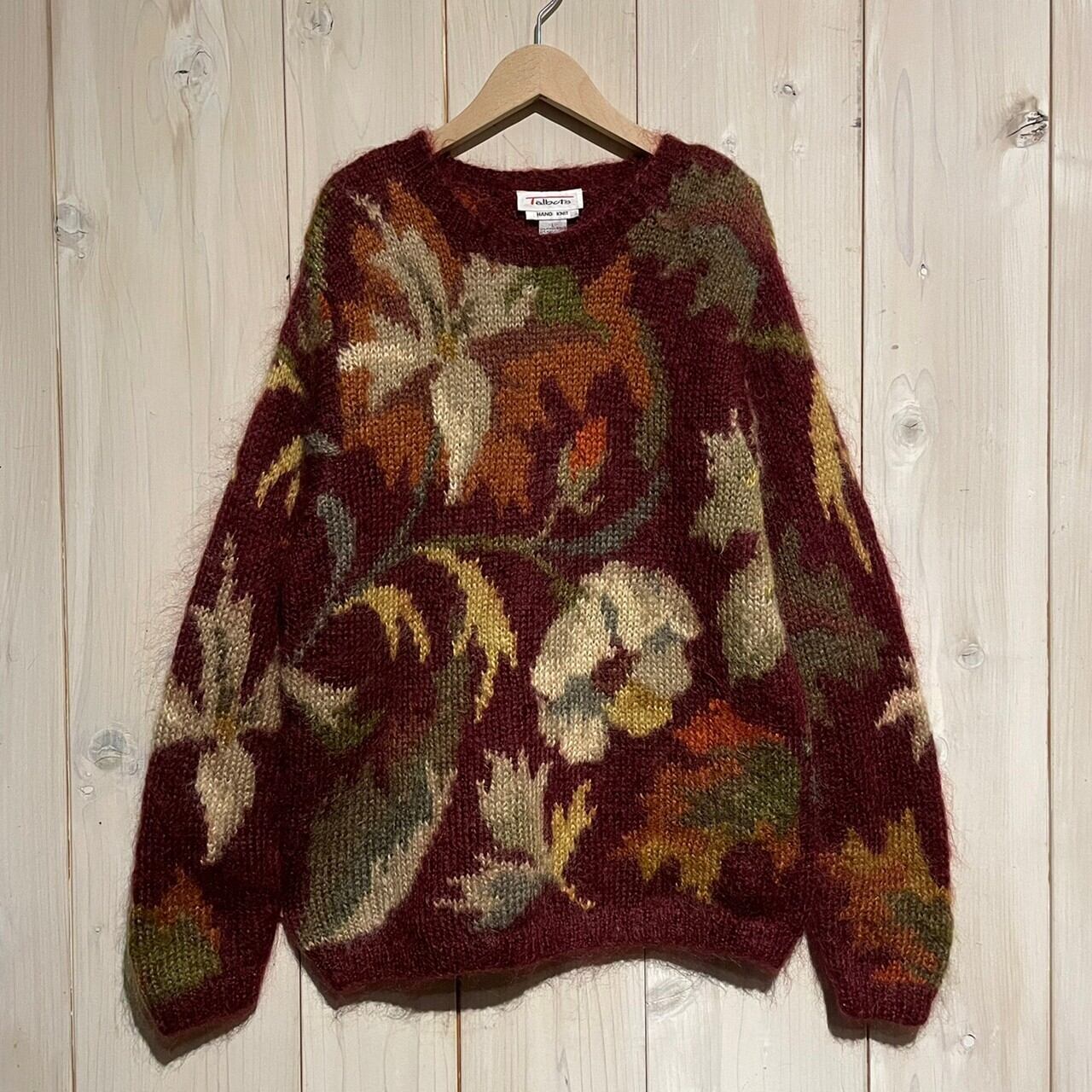 a.k.a.C.a.k.a vintage】Beautiful Flower Pattern Vintage Mohair Mix ...