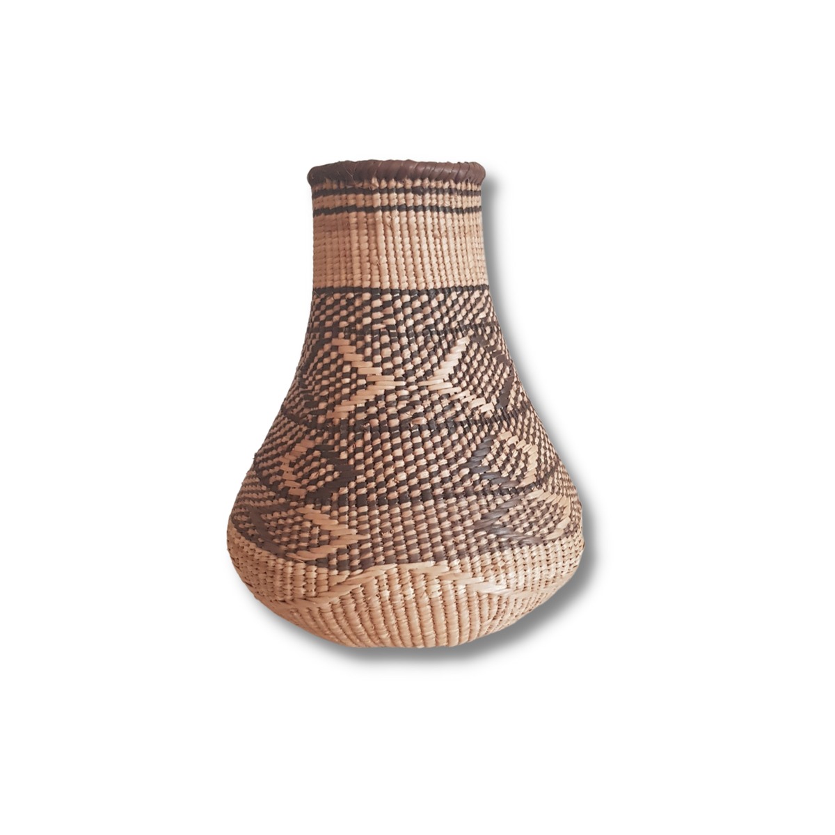 Zimbabwe Natural Vase Designer Basket M ALUUCA