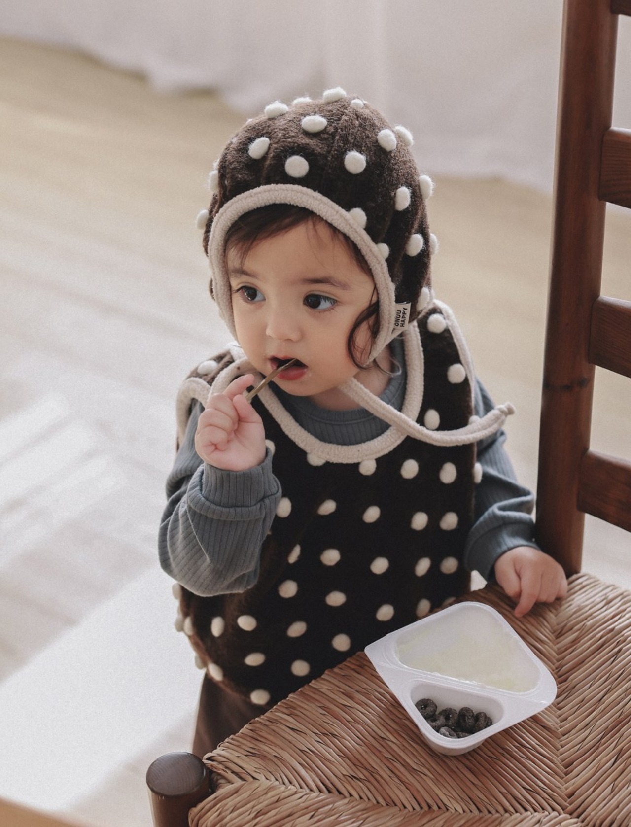 ONU［取寄］wool pompom vest 26winter
