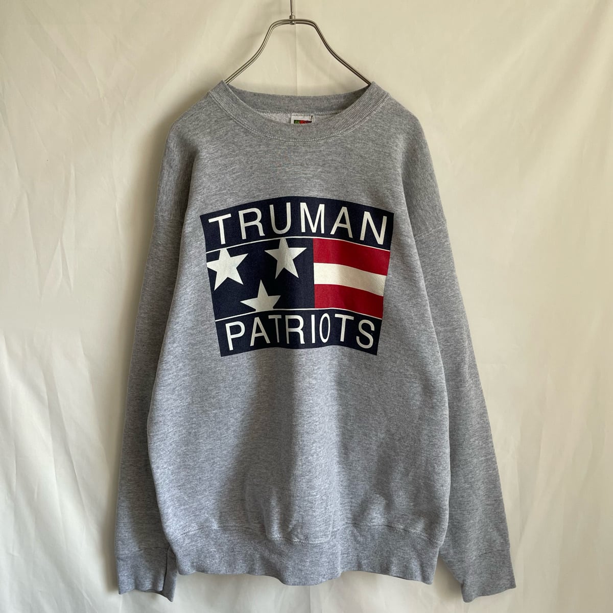 90s TRUMAN PATRIOTS スウェット 古着 トレーナー グレー チームロゴ ...