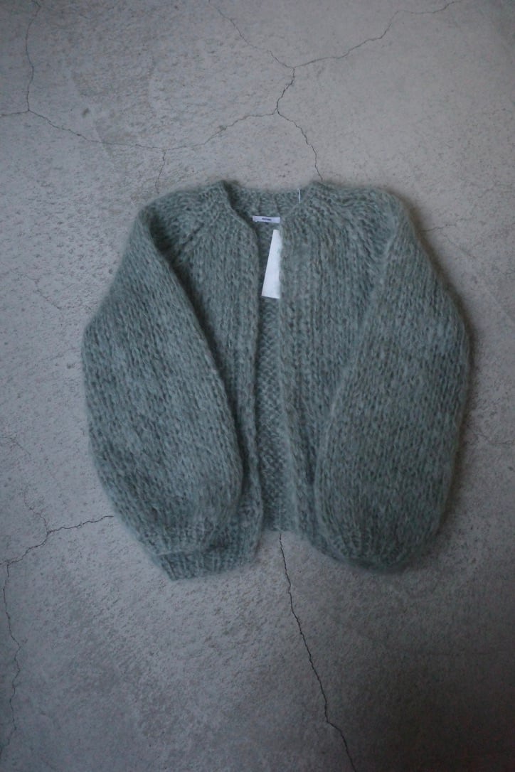 Maiami マイアミ / MOHAIR PUFFY SLEEVE SMALL CARDIGAN(MUDD)