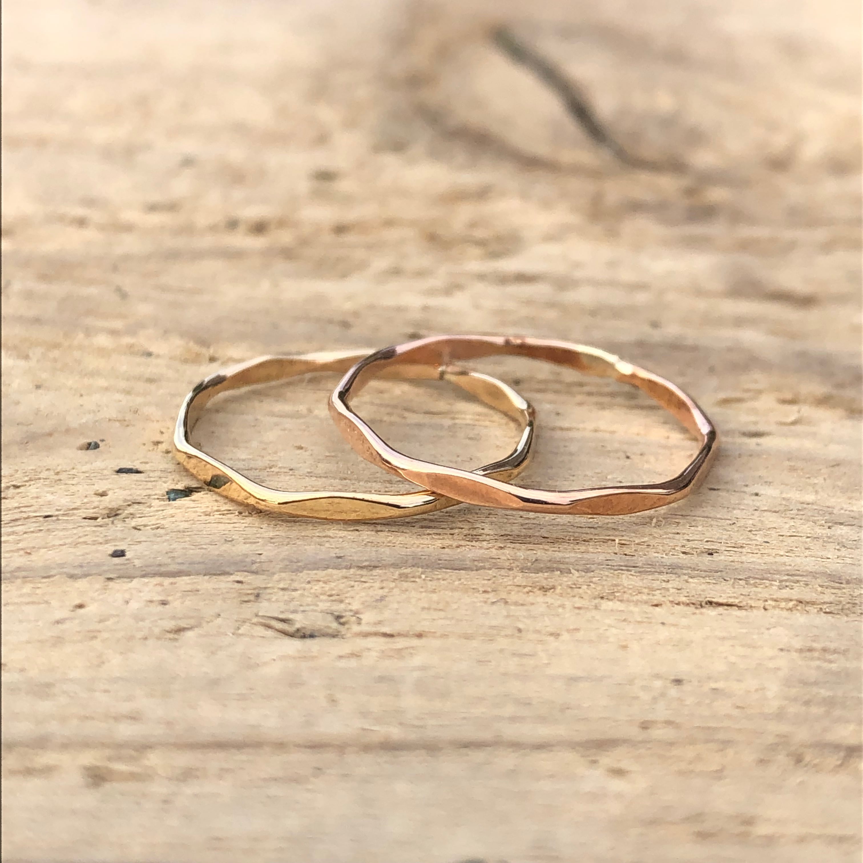 ハチカク】ピンクゴールドフィルド製ハンドメイドリング | Lady Bug