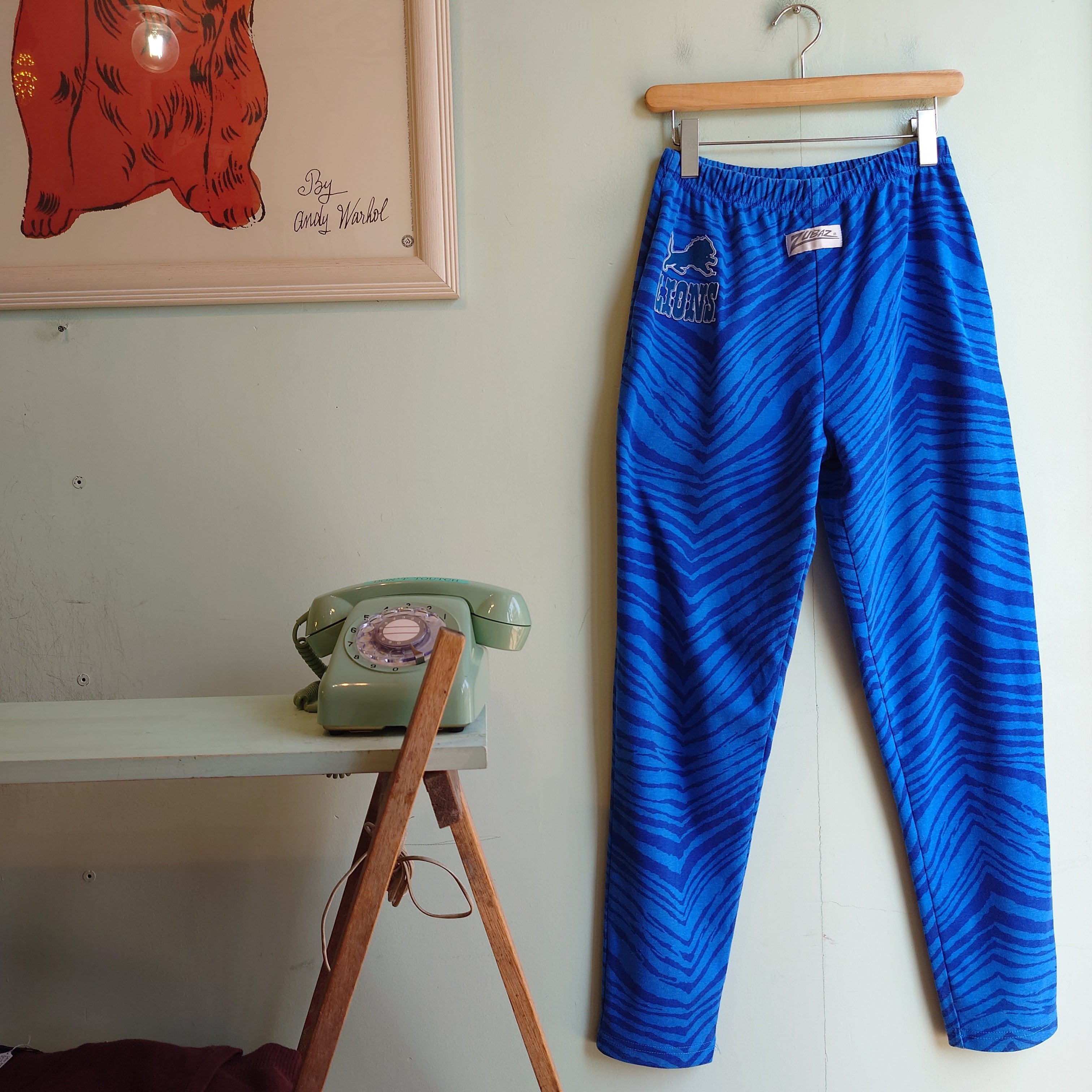 Zubaz ズバズ 80-90s vintage Detroit Lions 総柄イージーパンツ Zubaz ズバズ 80-90s vintage Detroit Lions 総柄イージーパンツ