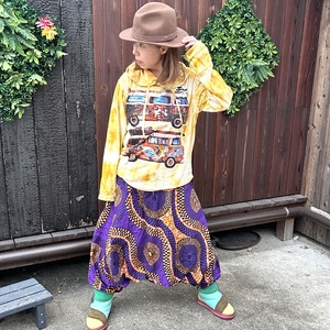 ヒッピー柄タイダイパーカー