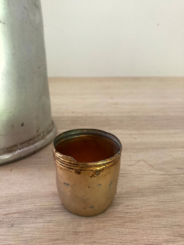 大きめブリキ水筒　(古道具)