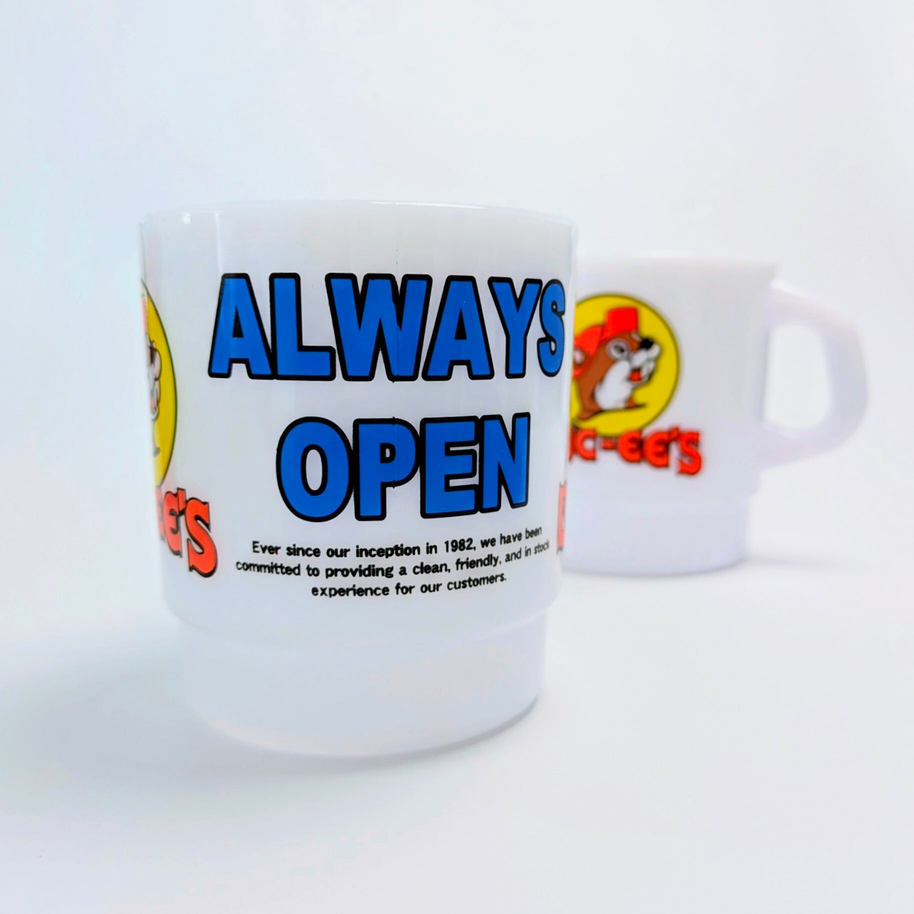【 STACKING MUG / スタッキングマグ 】Buc-ee's（バッキーズ）/ バッキー /  ビーバー / プラカップ / MUG / ミルキーマグ / 積み重ねられるマグ〚アメリカン雑貨 アメトイ〛