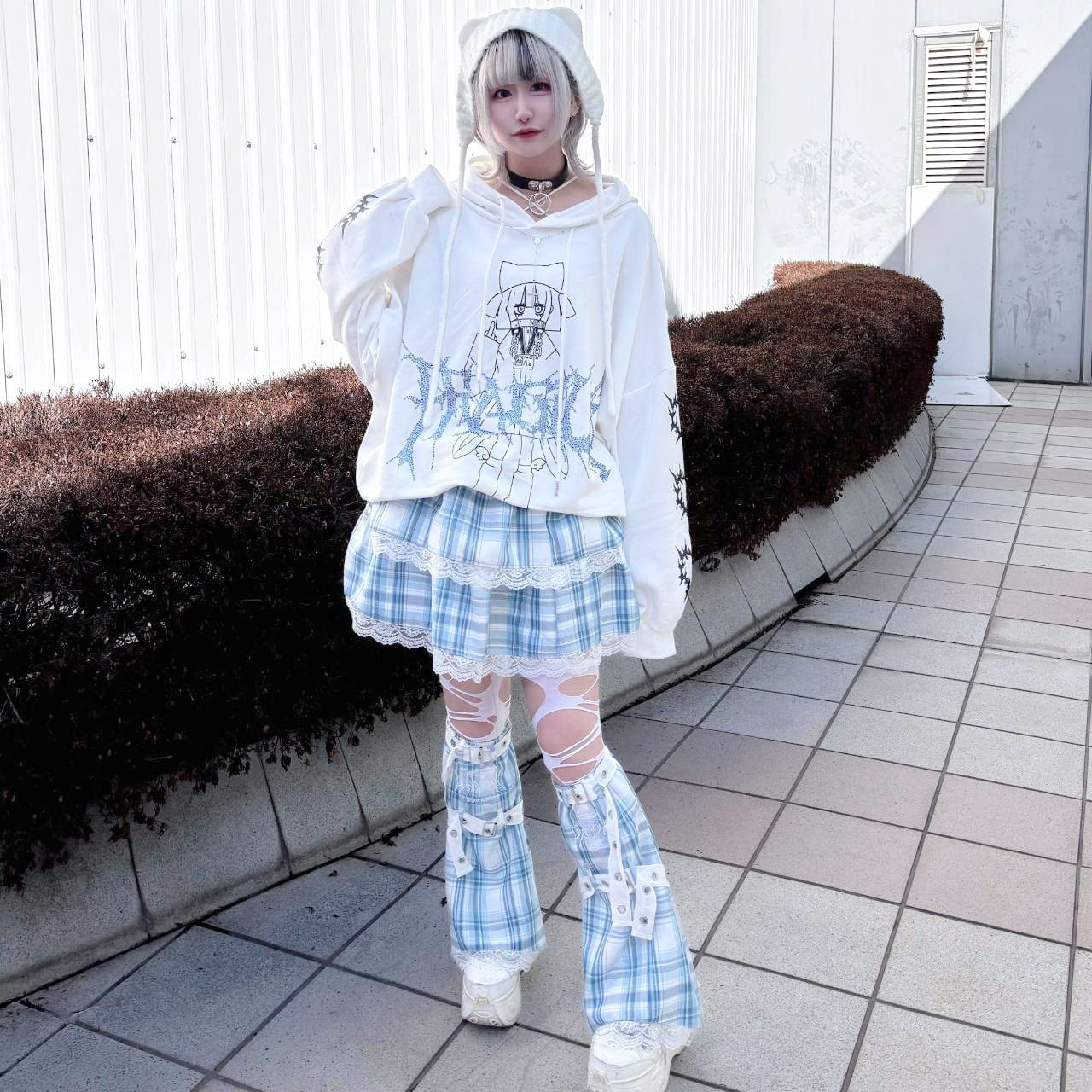 パープル ハート柄 レッグウォーマー パープル ハート柄 レッグウォーマー 渦雷 レッグウォーマー