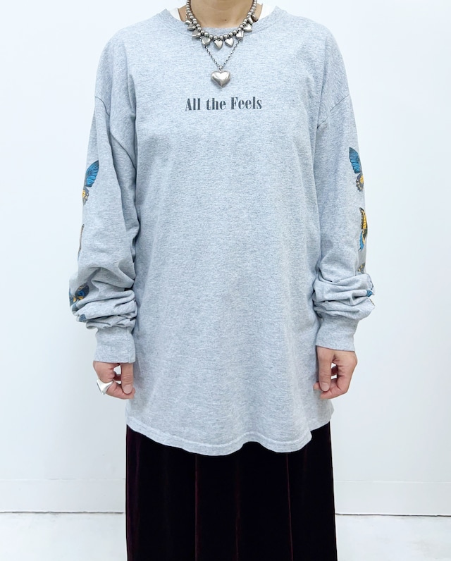 00s lettering print L/S t-shirt