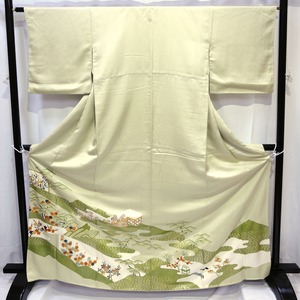 正絹・色留袖・着物・一つ紋・霞取り・No.200701-0438・梱包サイズ60
