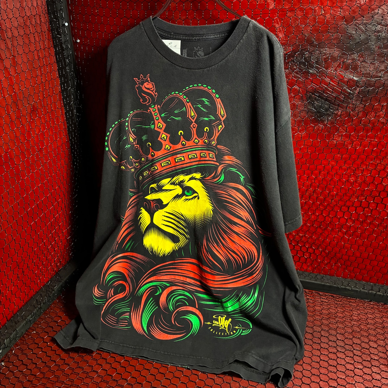 OGABEL グラフィックTシャツ ライオン ラスタカラー ビッグサイズ