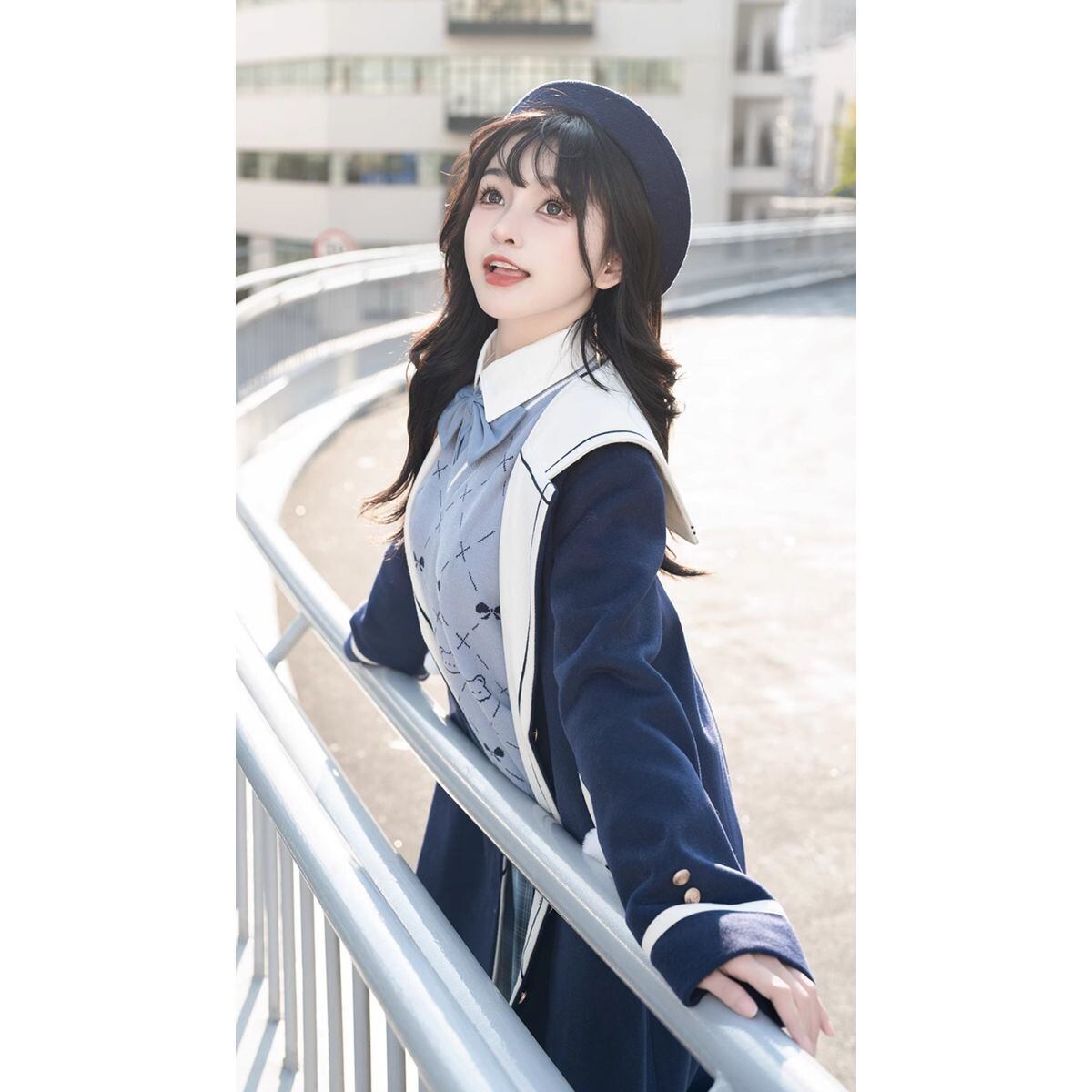 セーラー襟ロングコート | Maiden's Rêve