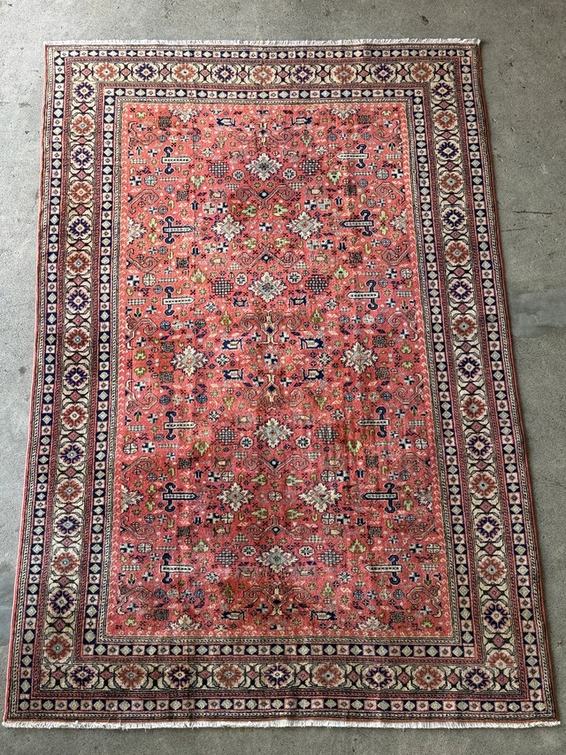 【送料込み】Kayseri カイセリ   デッドストック　花模様　未使用品　ヴィンテージラグ   TRB4598