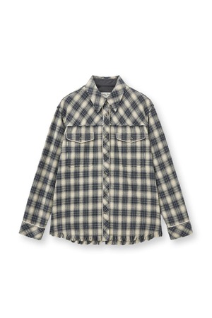 [Matin Kim] CHECK FLANNEL POCKET SHIRT IN NAVY 正規品 韓国ブランド 韓国通販 韓国代行 韓国ファッション マーティンキム matinkim 日本 店舗