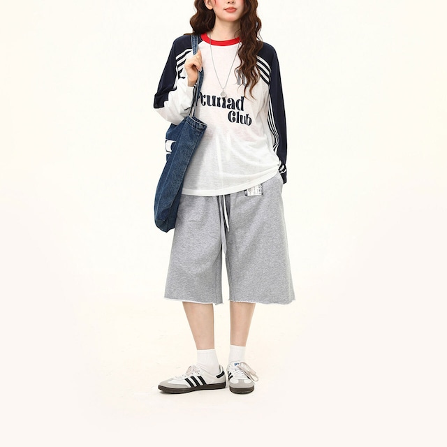 ラグランサイドラインストリートロングスリーブTシャツ 1col R02440