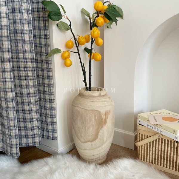 ウッドフラワーベース 花瓶 R1544 韓国インテリア雑貨 家具通販サイトpoproom ポップルーム
