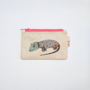 Ashi｜亜紙 Flat Pouch S＊Tokkey 動物柄 紙ポーチ  バナナ ハンドメイド
