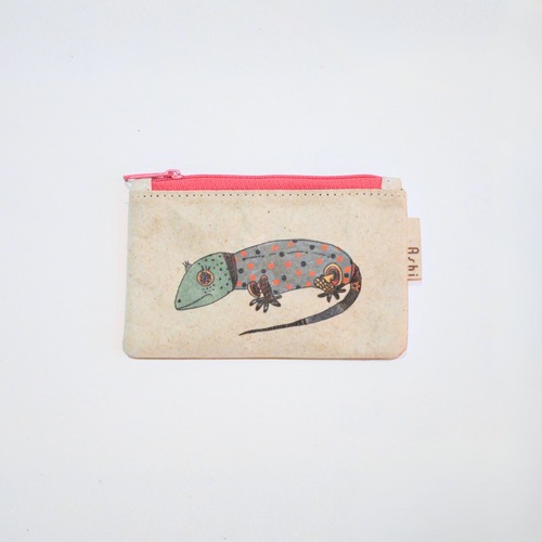 Ashi｜亜紙 Flat Pouch S＊Tokkey 動物柄 紙ポーチ  バナナ ハンドメイド