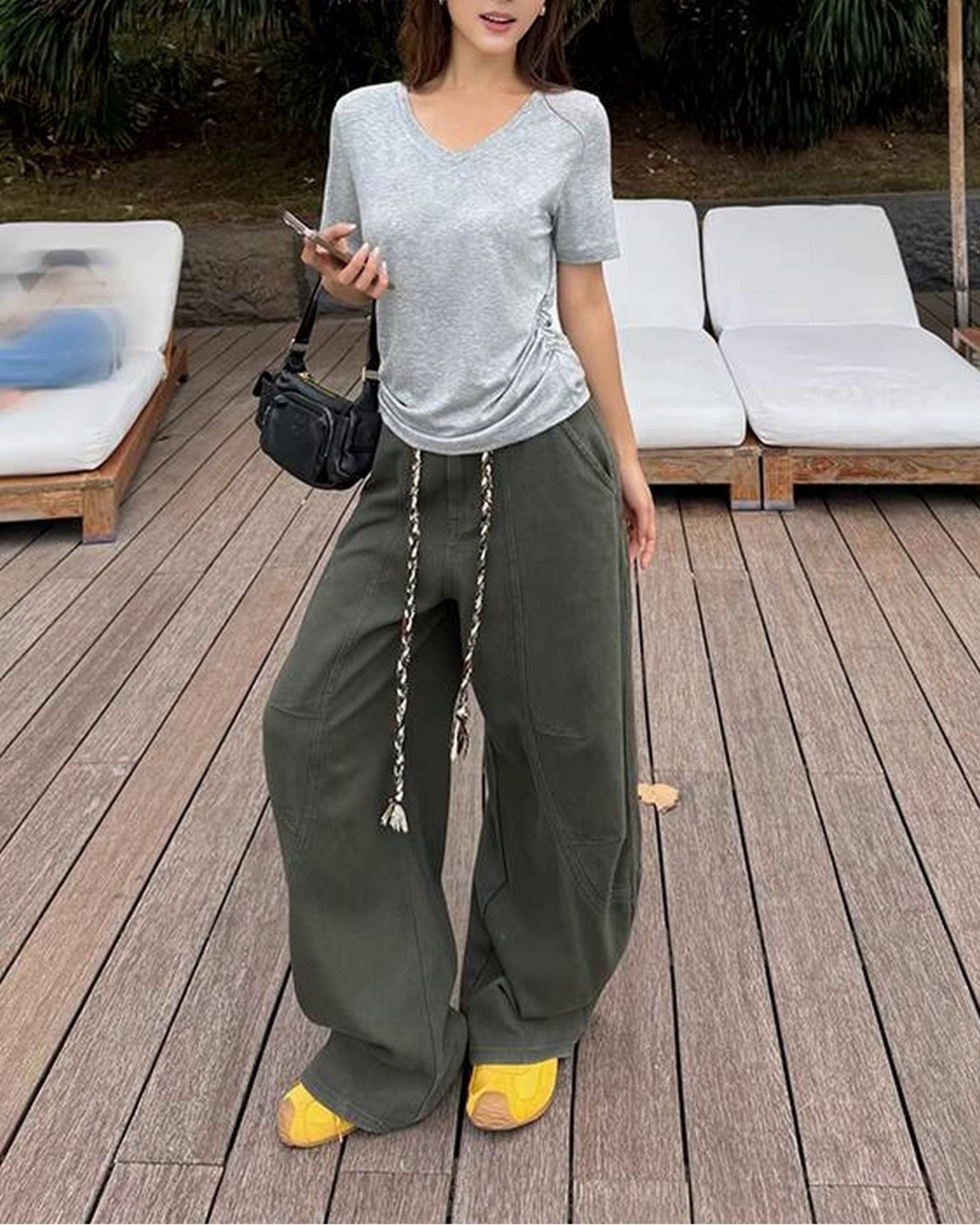 ロープベルトワイドパンツ 2color A0366 - 11