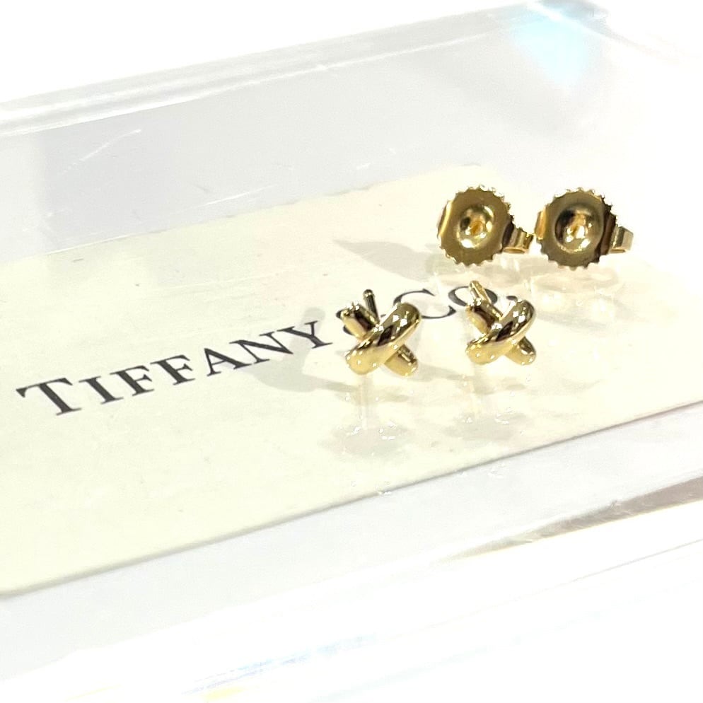 TIFFANY & Co.】【18k 750】2894 ティファニー クロスステッチ ピアス