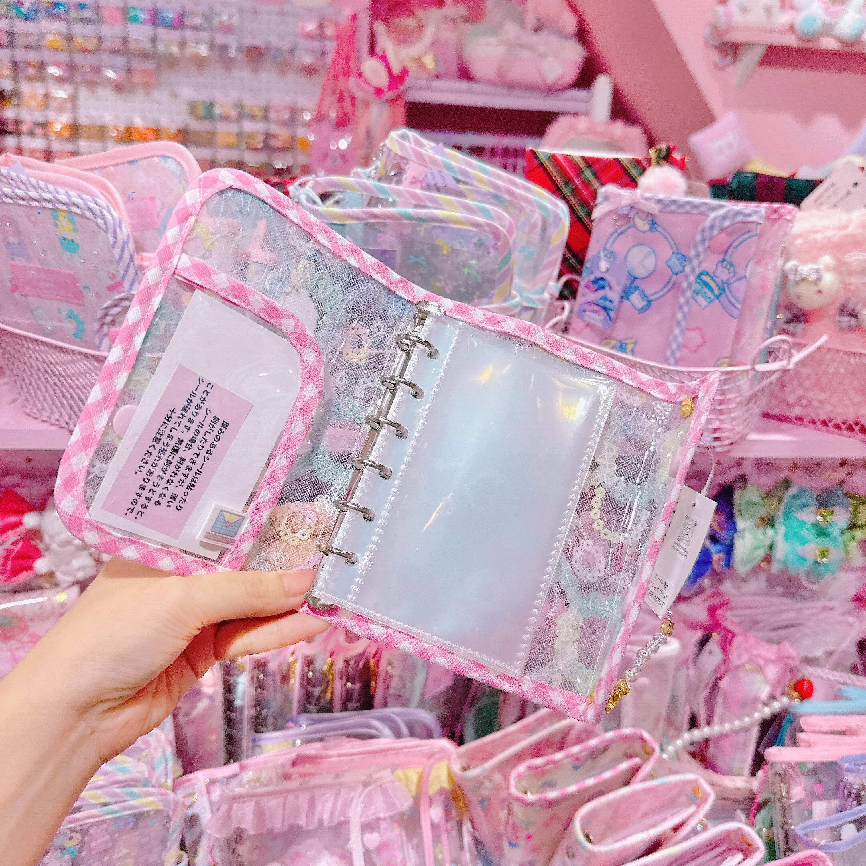 【N4】46-4バッグ風シール帳（ミニ６穴サイズ台紙１０枚付）