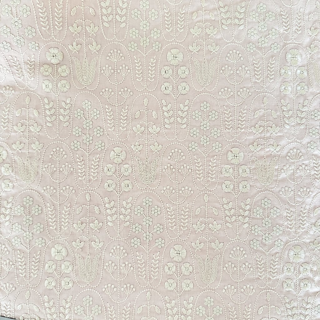 インド刺繍生地 ピーチ 7138 | インド刺繍リボン専門店Rino Ribbon