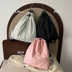 ナップサック ナイロン レディース 大容量 A4 軽量 韓国 シンプル 巾着バッグ 大人 カジュアル 通勤 通学 旅行 アウトドア レジャー マザーズバッグ 大人可愛い 大人女子