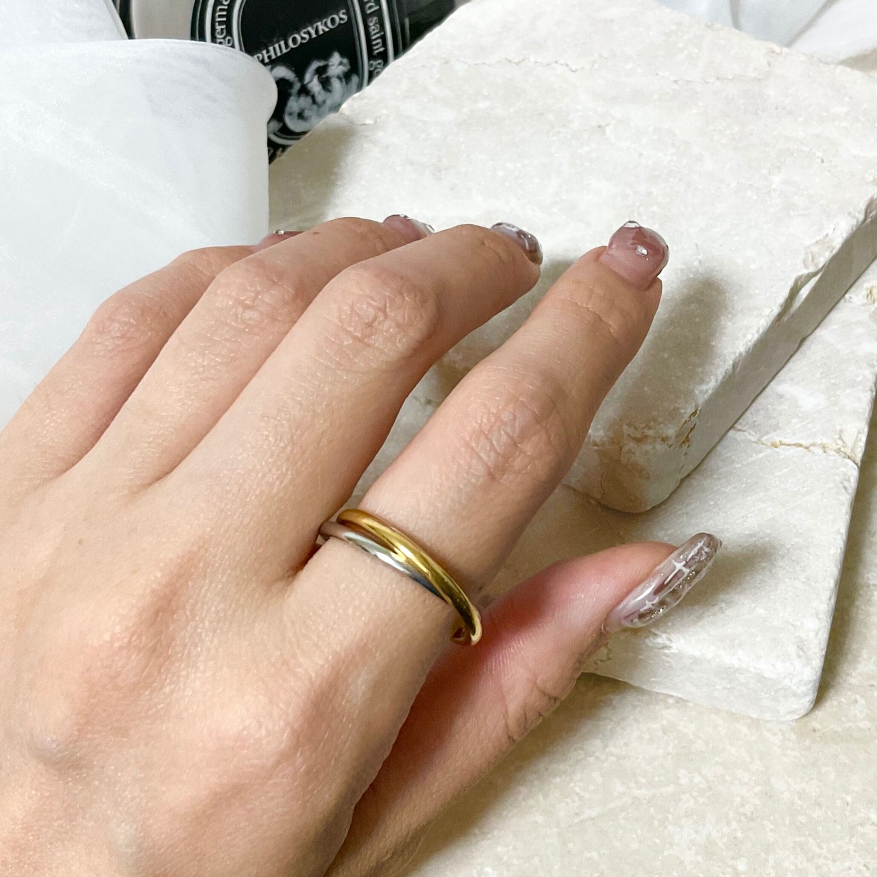 277R　mixカラーステンレスリング