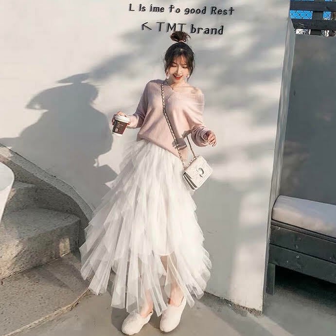 縦フリルチュールスカート ボリュームスカート全7色 | LILIANA