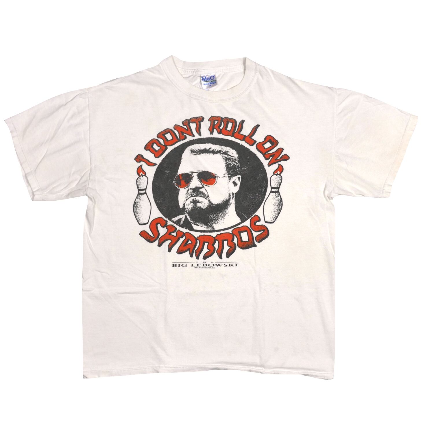 USED【M】00s Movie The Big Lebowski Don't roll on Shabbos Tee / M&O ©Universal Studios