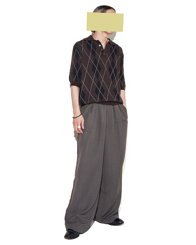 refomed " OLD MAN KNIT POLO〔BROWN〕"