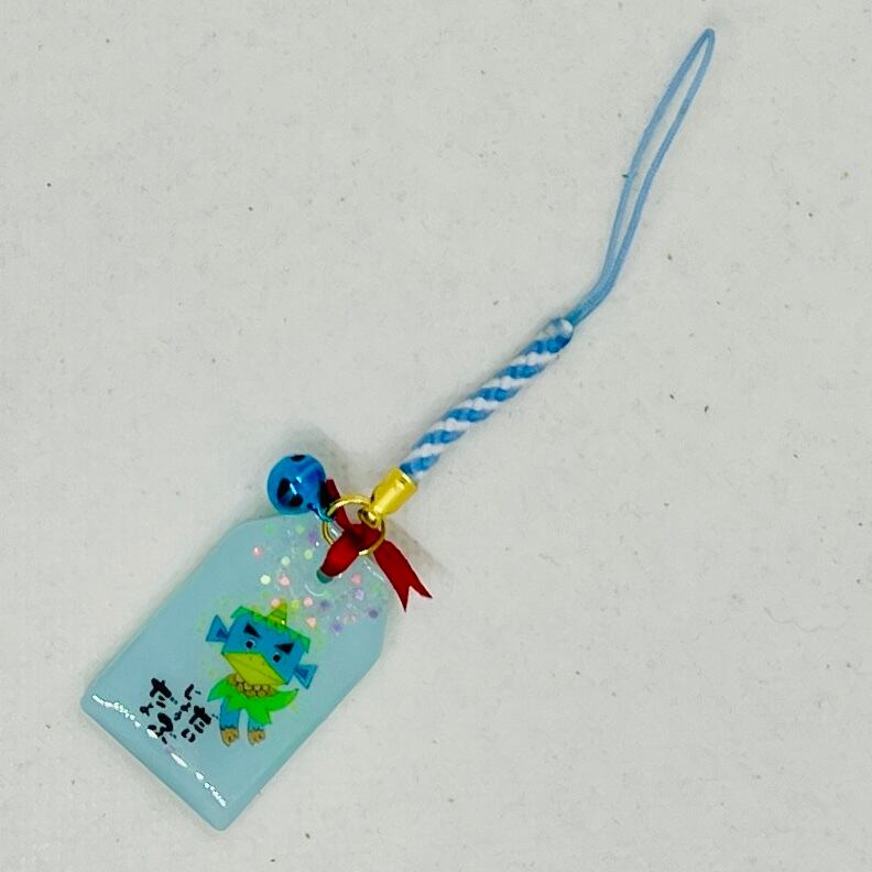 お守り 水色 ストラップ:水色×白 鈴の色:水色