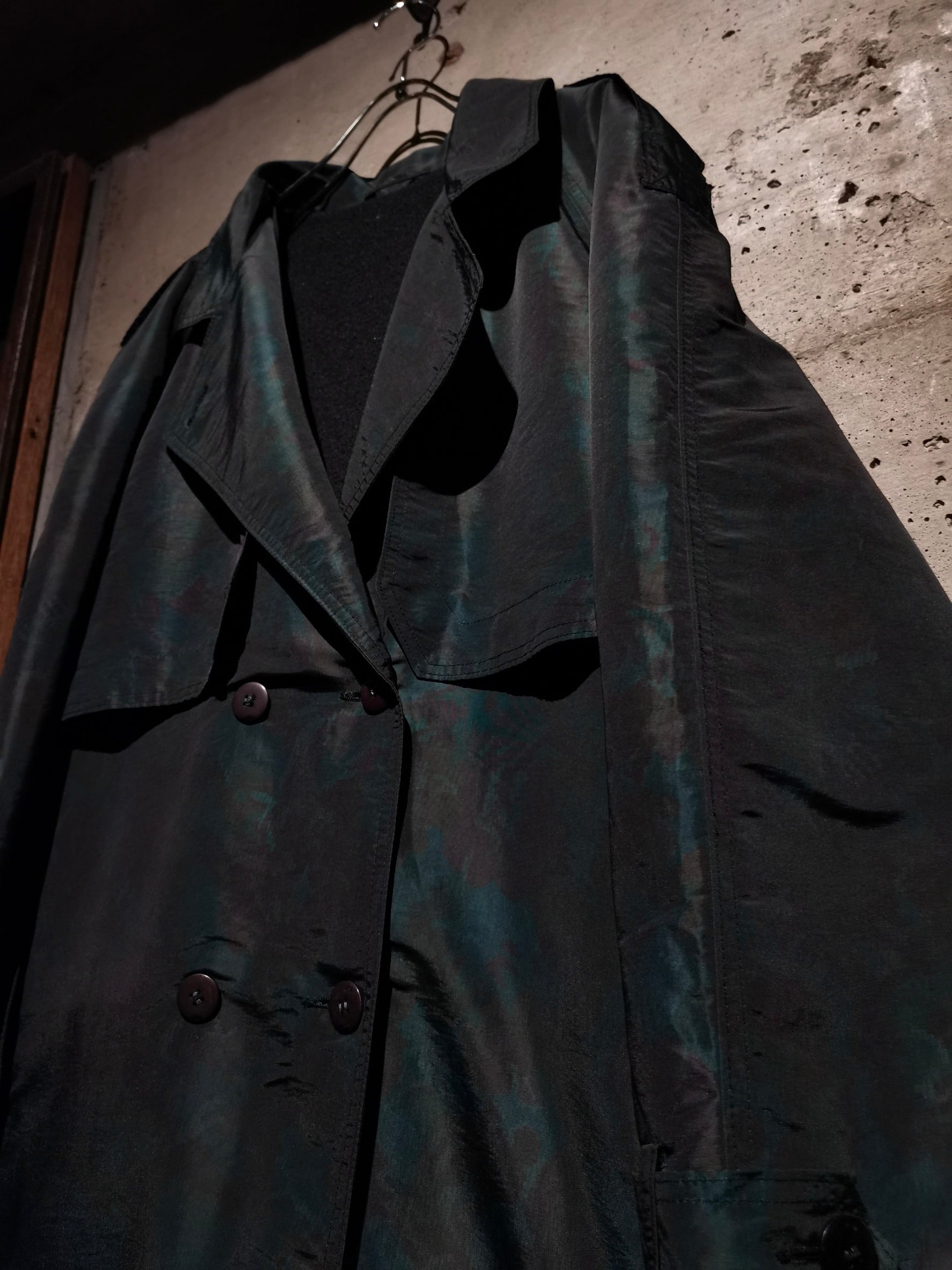 Caka】Beautiful Flower Pattern Vintage Long Trench Coat