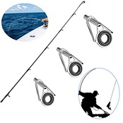 YFFSFDC トップガイド 15個セット ロッドガイドステレンス 釣り竿穂先 交換 修理キット ロッドの修理 0.9mm、1.2mm、1.4mm… (A)