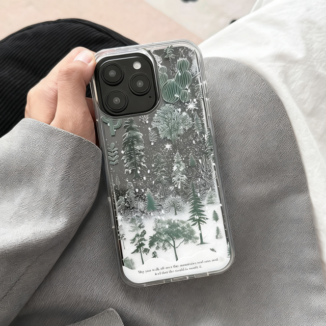 Christmasせせらぎの樹氷iPhoneケース