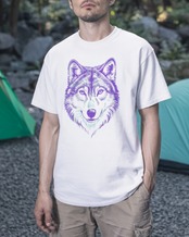 沈黙に叫ぶ狼Tシャツ　10001