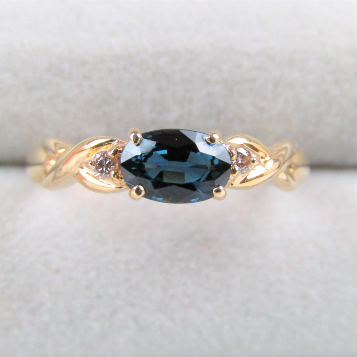 N1879 最高級 天然 サファイア ダイヤモンド 金 K18 リング 指輪  