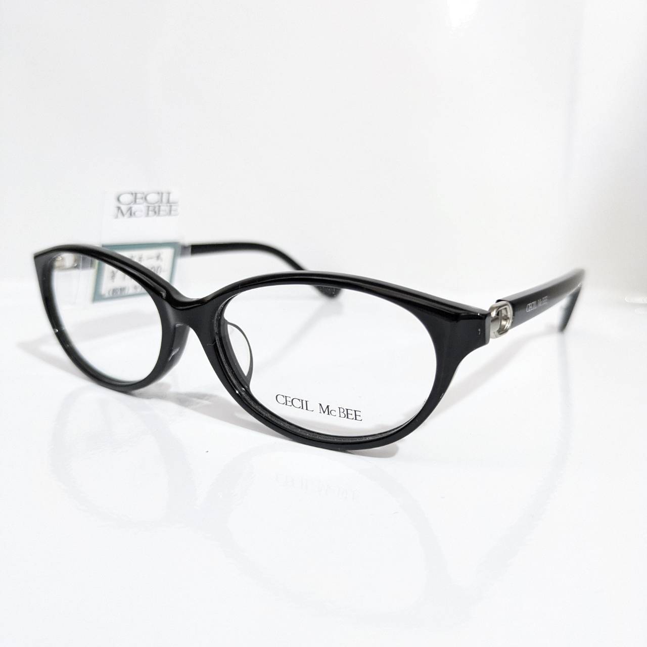 【CECIL McBEE】オーバルセルフレーム ブラック