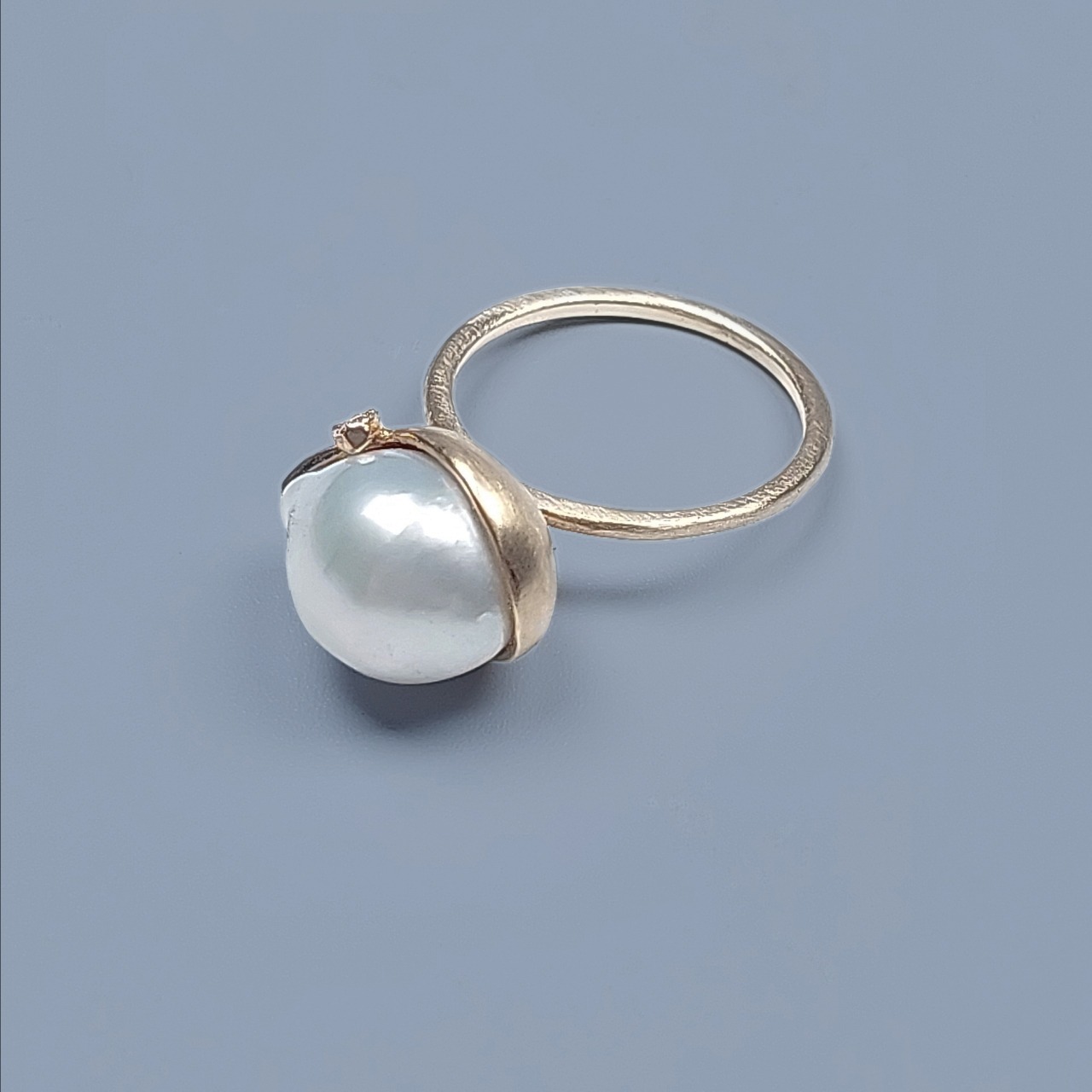 K10 South Sea baroque Pearl (Cradie Ring)