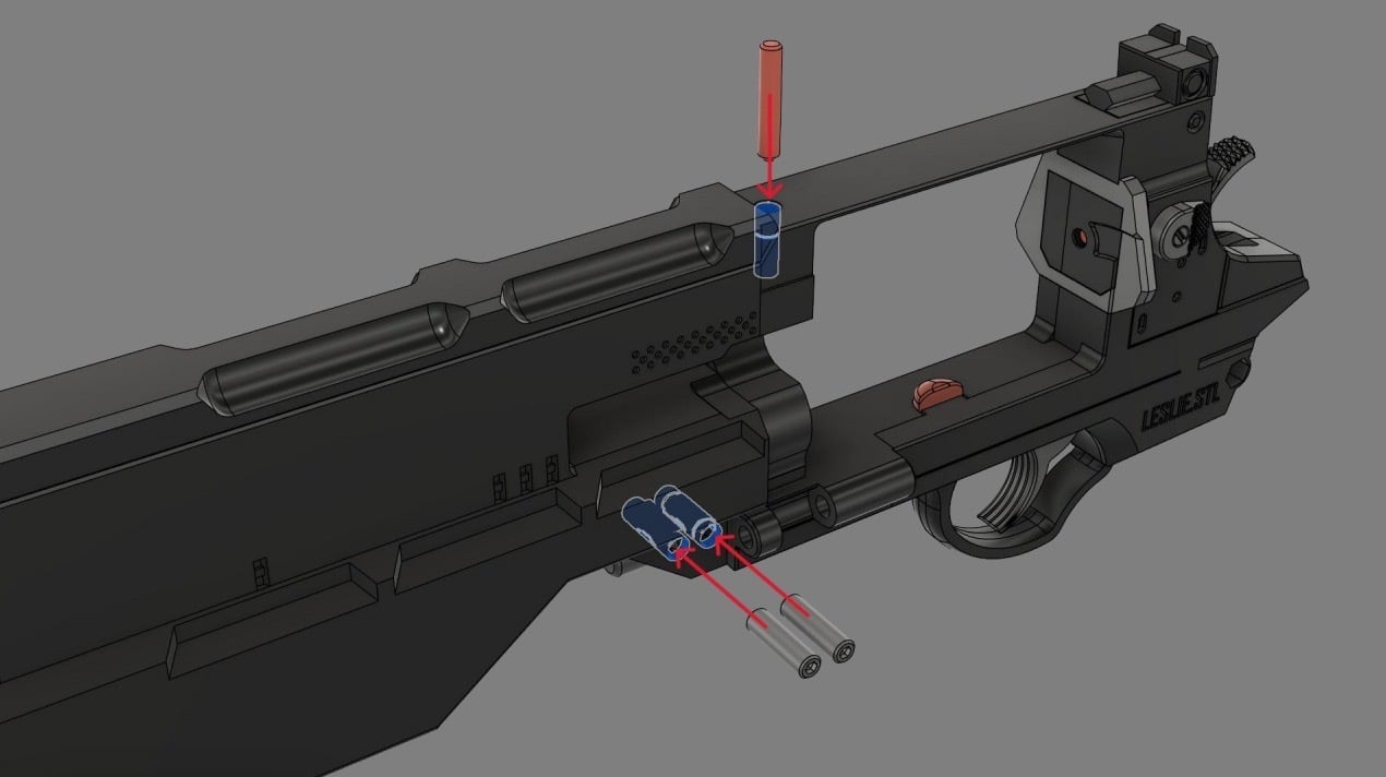 可動モデル）RE9 リボルバー 強化版(金属なし、発射機能なし） | 3D