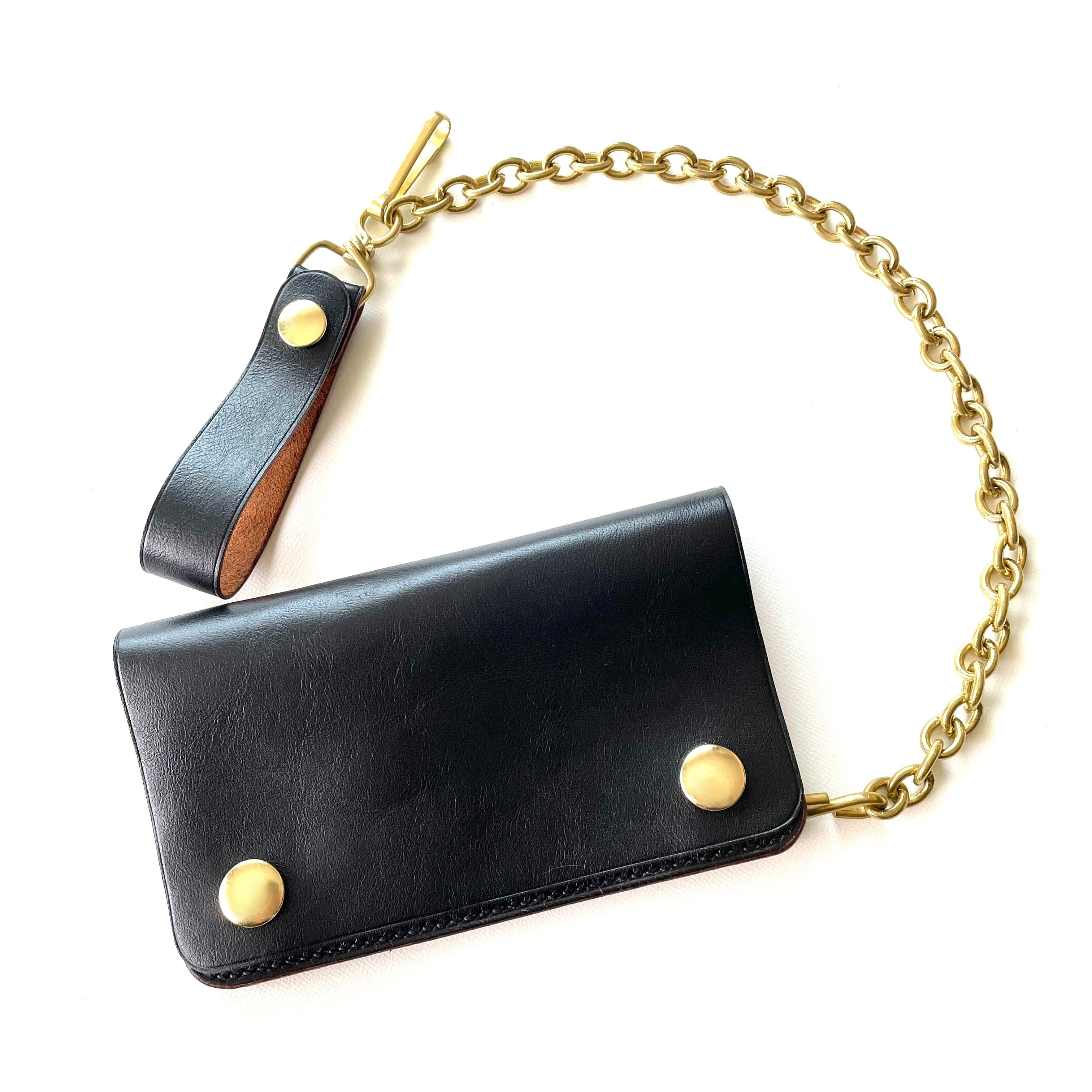 ミドルトラッカーウォレット　フルクロム鞣し　ステアハイド　デッドストックタロン ミドルトラッカーウォレット フルクロム鞣し ステアハイド デッド