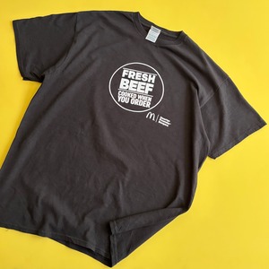 -USED- MCDONALD'S QUARTER POUNDER T-SHIRTS -BLACK- [L]