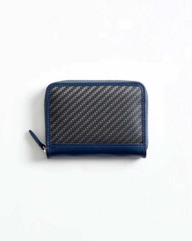 【hide k 1896】mini round zip wallet