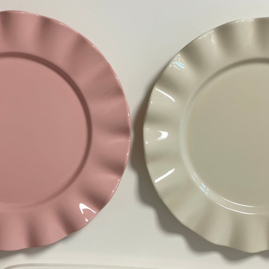 frill plate 2colors / フリル プレート おうちカフェ ウェーブ 食器