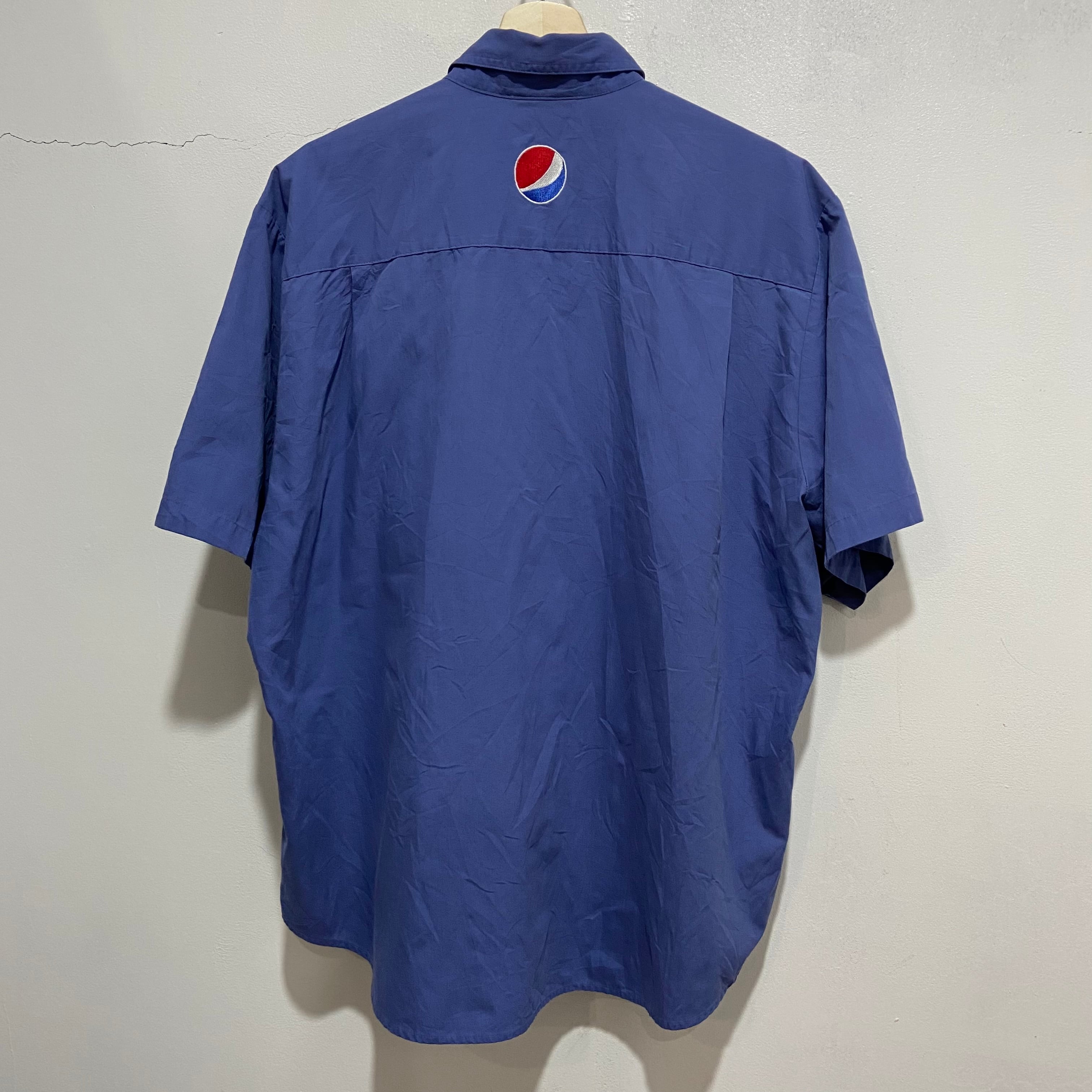 『送料無料』PEPSI ペプシ　ワーク半袖シャツ　企業ロゴ　ボタンダウン　XL 90s | 古着屋 Uan powered by BASE